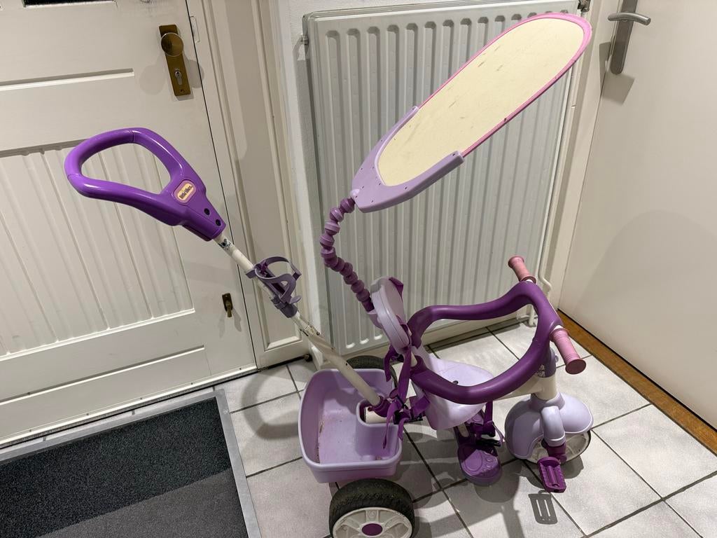 Little Tikes driewieler met duwstang en zonnekap, Ophalen, Gebruikt, Duwstang