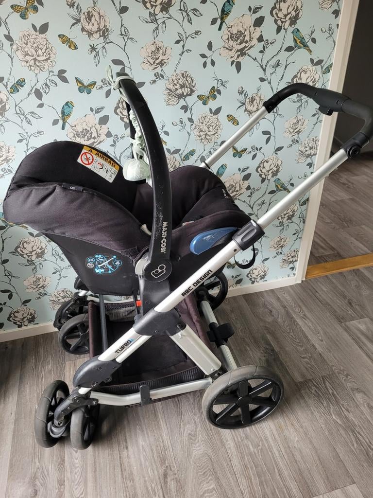 Complete 3-delige kinderwagen van ABC Design Turbo,, Kinderen en Baby's, Kinderwagens en Combinaties, Ophalen, Gebruikt, Overige merken