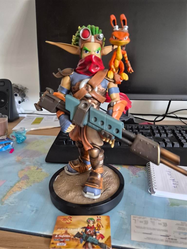 Jak 3 gaming heads statue, Ophalen, Zo goed als nieuw, Fantasy