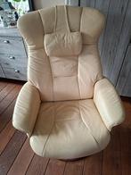 Leren Draai Fauteuil, Ophalen, Gebruikt, Minder dan 75 cm, Leer