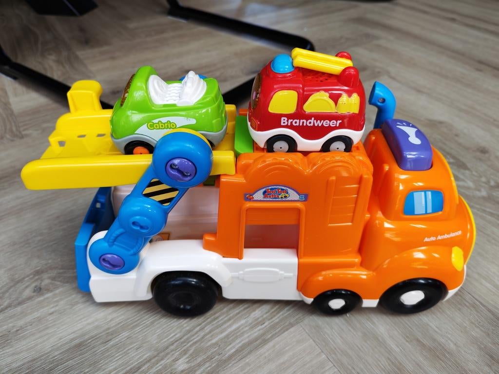VTech Toet Toet Auto Ambulance met Brandweer en Cabrio, Ophalen, Gebruikt