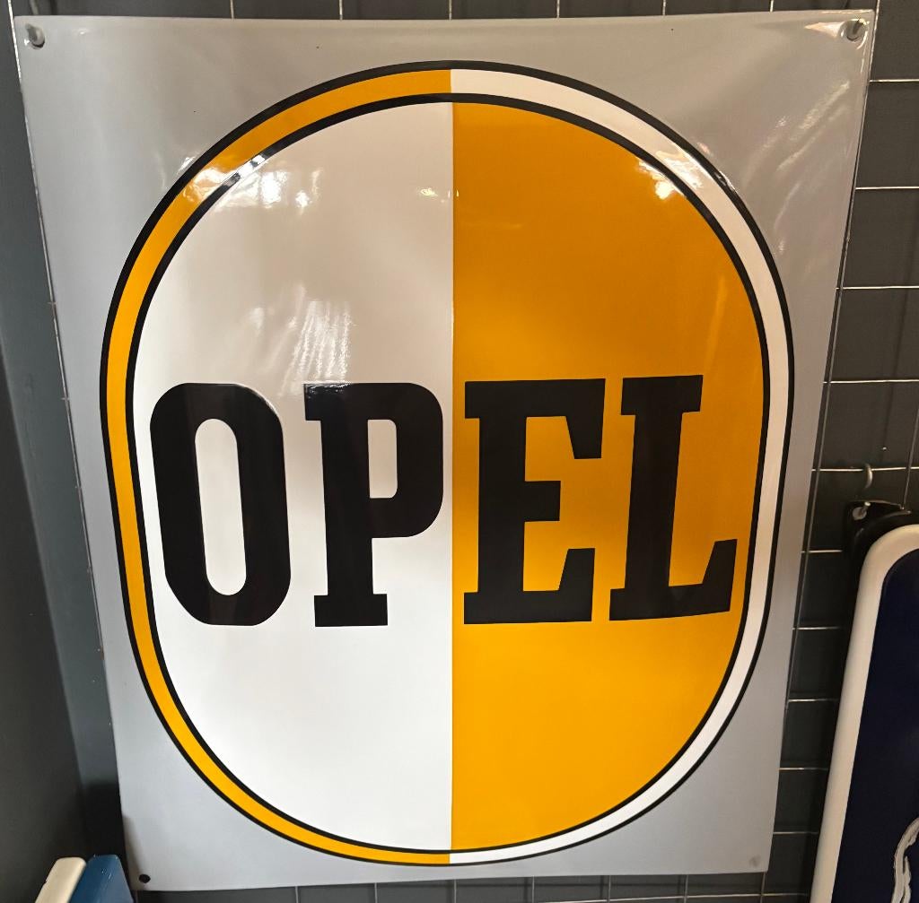 emaille reclamebord opel, Ophalen of Verzenden, Nieuw, Reclamebord