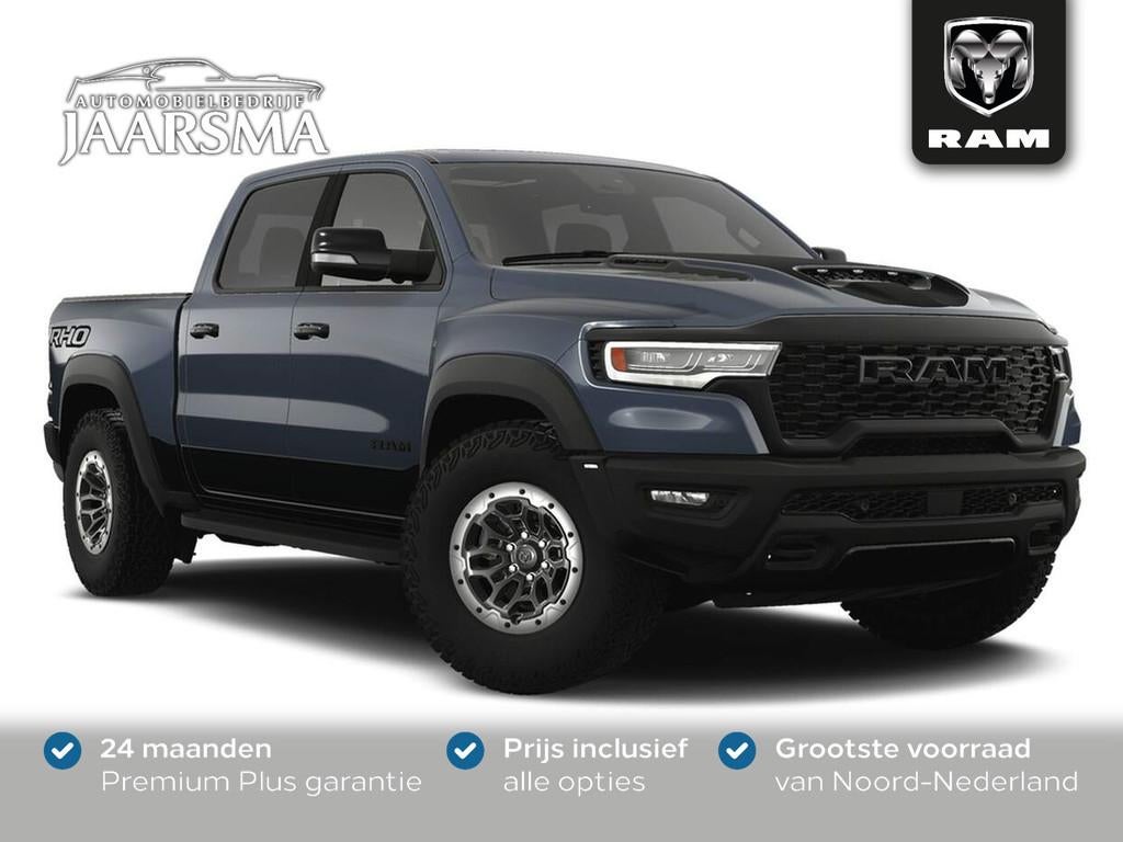 Dodge Ram 1500 RHO 549pk Hurricane High Output CrewCab BPM-v, Auto's, Dodge, Automaat, Zwart, Blauw, 24 maanden