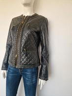 Malvin leren jasje met studs. Maat 38. Zwart, Maat 38/40 (M), Malvin, Nijmegen, Zwart