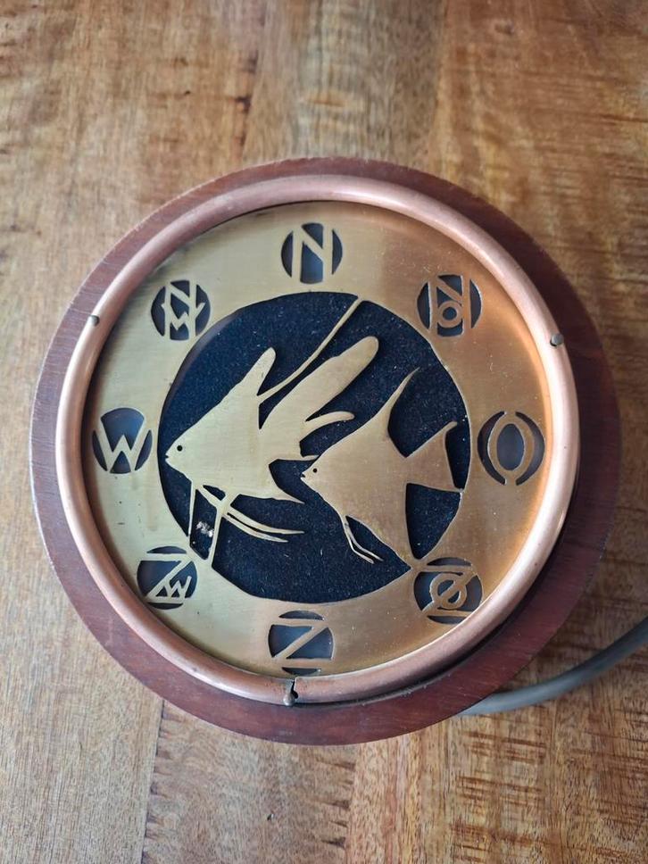 Vintage intercom met vissenmotief en kompasroos, Antiek en Kunst, Antiek | Woonaccessoires, Ophalen of Verzenden