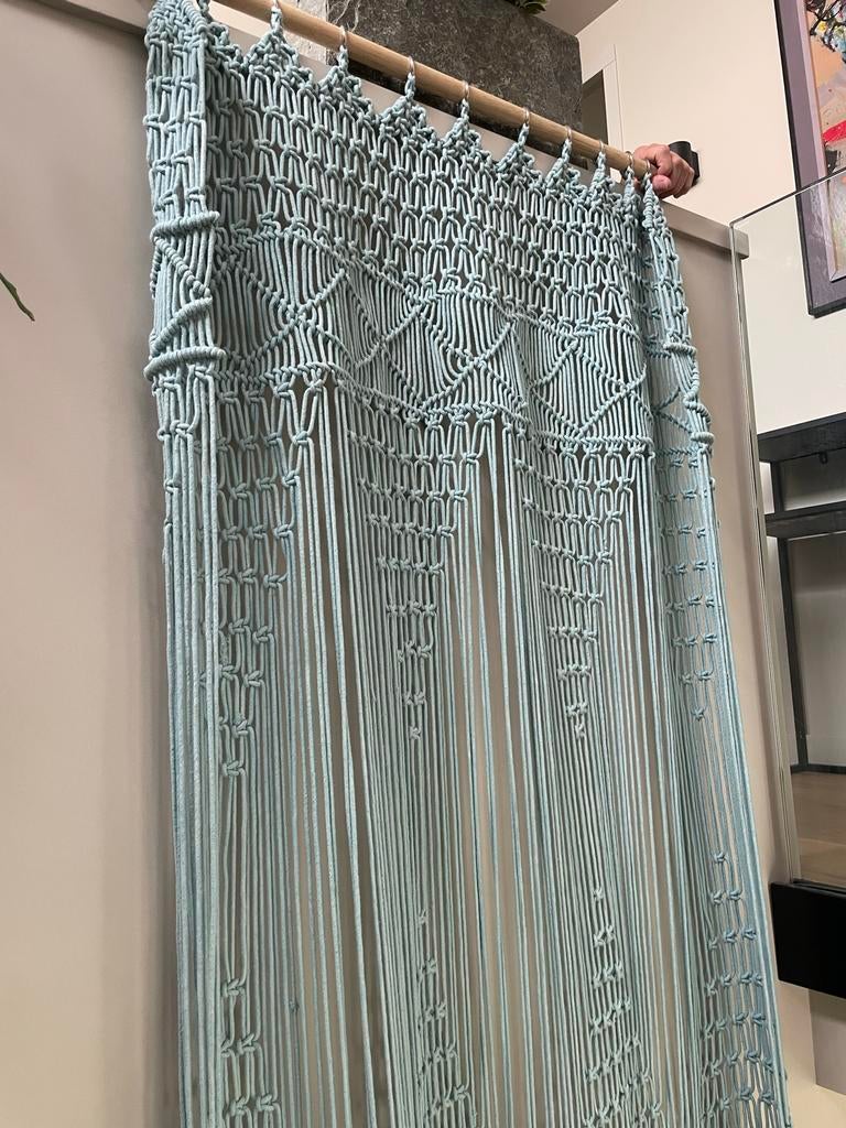 OUGPIU Rideau Bohème en Macramé,80x200cm Tenture Murale