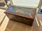 Antieke Zweedse dekenkist uit 1840 - Handgeschilderd, Ophalen, Gebruikt, 100 tot 150 cm, 50 tot 75 cm