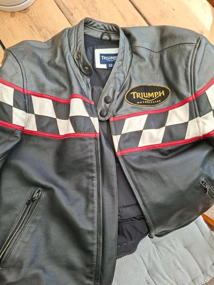 Triumph motorjack retro, Motoren, Kleding | Motorkleding, Jas | textiel, Tweedehands, Ophalen of Verzenden