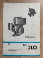 (De-)montage-instructies stationaire motor JLO type L101, Ophalen of Verzenden, Overige merken