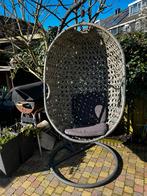 Wicker Hangstoel Egg Chair - Bamboe Rotan Look Schommelbank, Tuin en Terras, Ophalen of Verzenden, Zo goed als nieuw, Aluminium