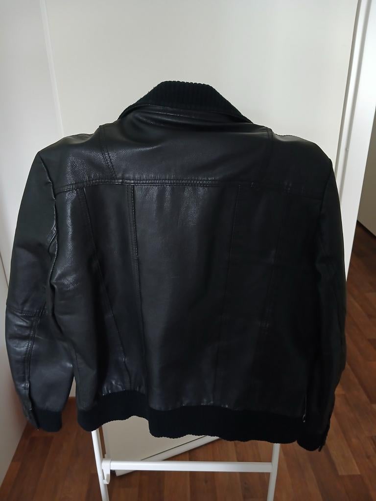 Leren heren jack.zwart mt m/l., Ophalen of Verzenden, Zwart, 40 tot 60 cm, Minder dan 35 cm