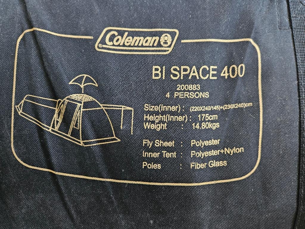 Coleman BI space 400 tent, Ophalen, Gebruikt, Tot en met 4