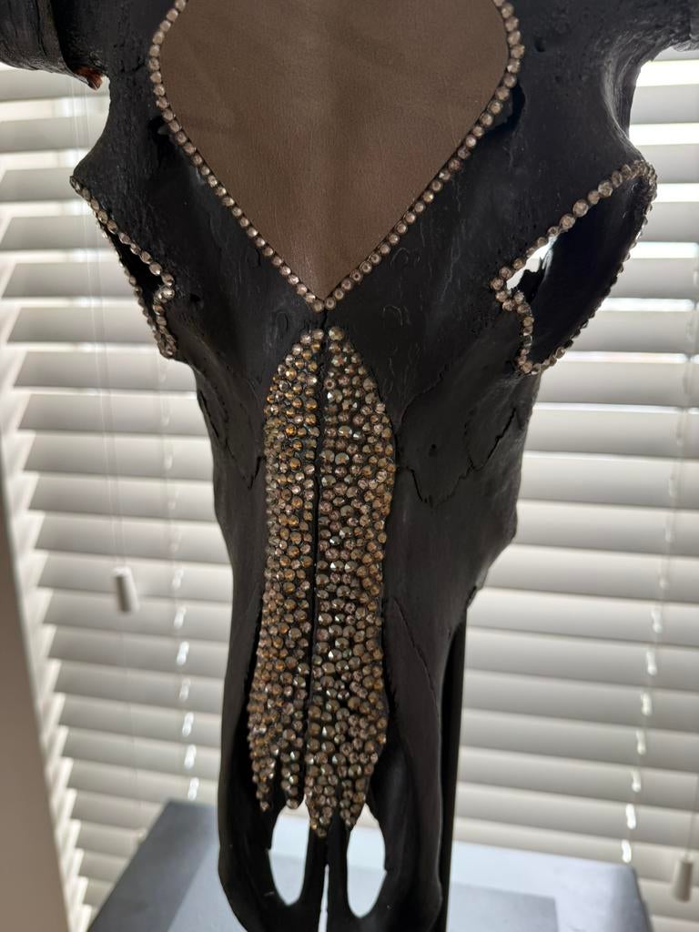 Sculp taupe met strass, Ophalen of Verzenden, Gebruikt