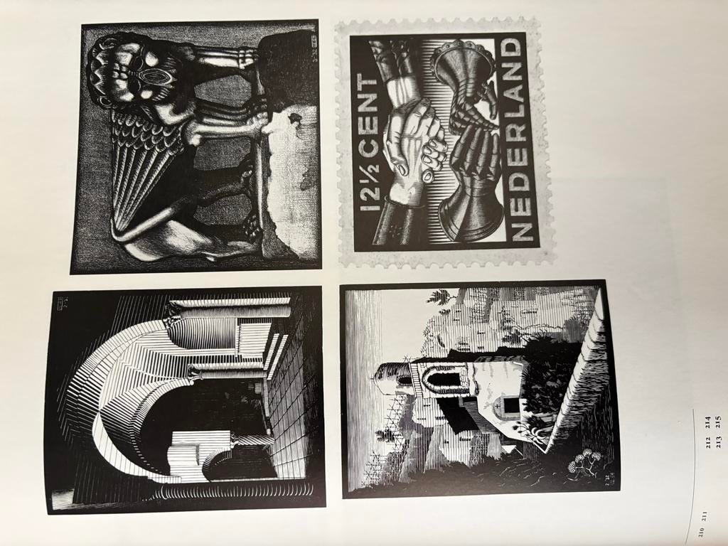 M.C. Escher Kunstboek - Zwart-wit en kleuren 350 blz., Ophalen of Verzenden