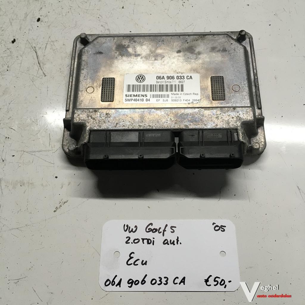Vw Golf 5 2.0 tdi automaat  2005 ECU   06A 906 033 CA, Gebruikt, -, -, Ophalen of Verzenden