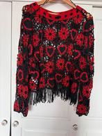 Desigual gehaakte trui met hartjes zwart/rood XL (44/46), Kleding | Dames, Ophalen of Verzenden, Zo goed als nieuw, Maat 42/44 (L)