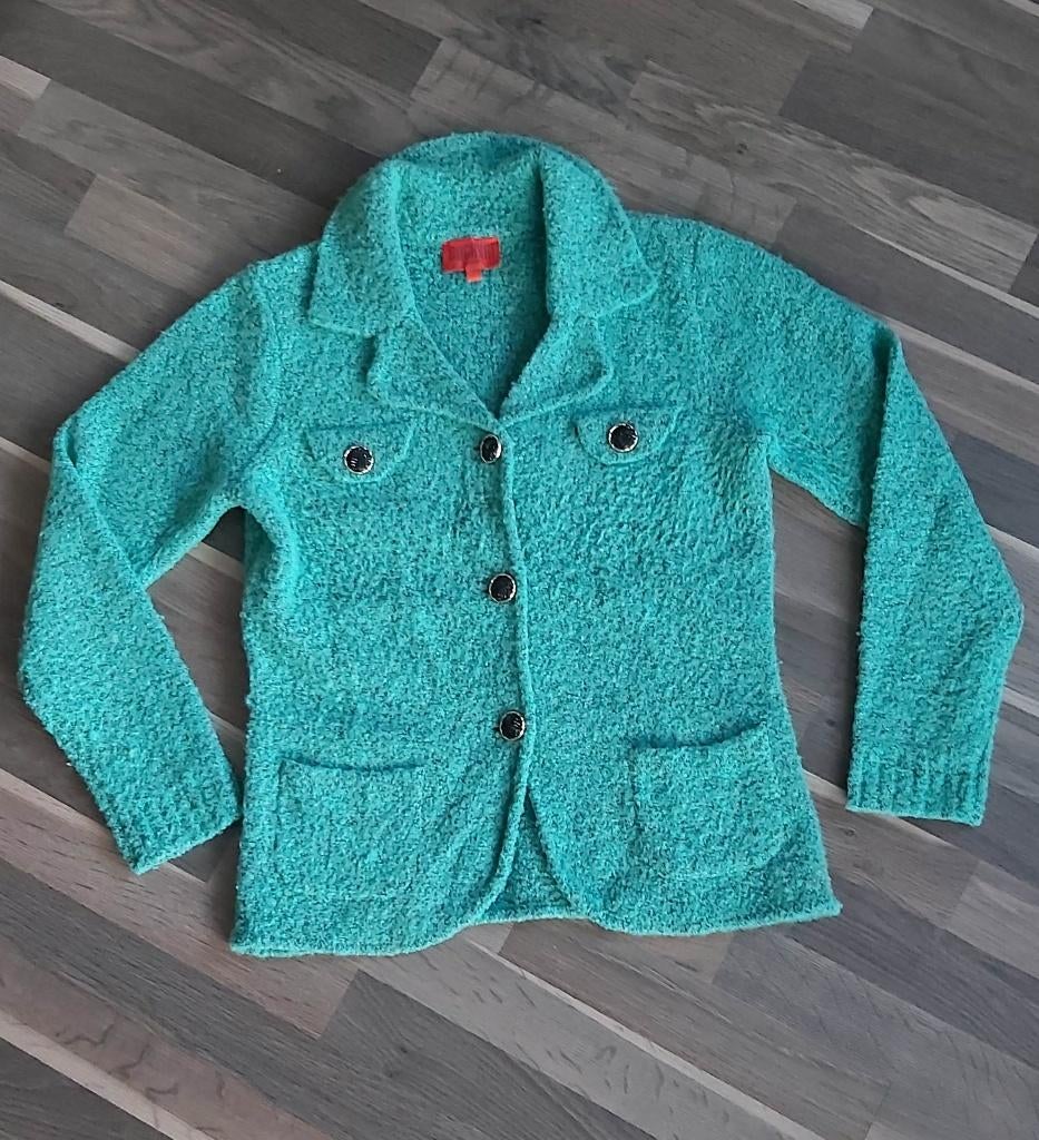 Bugarri fashion, cardigan met 34% wol, M, Ophalen of Verzenden, Zo goed als nieuw, Maat 38/40 (M), Groen