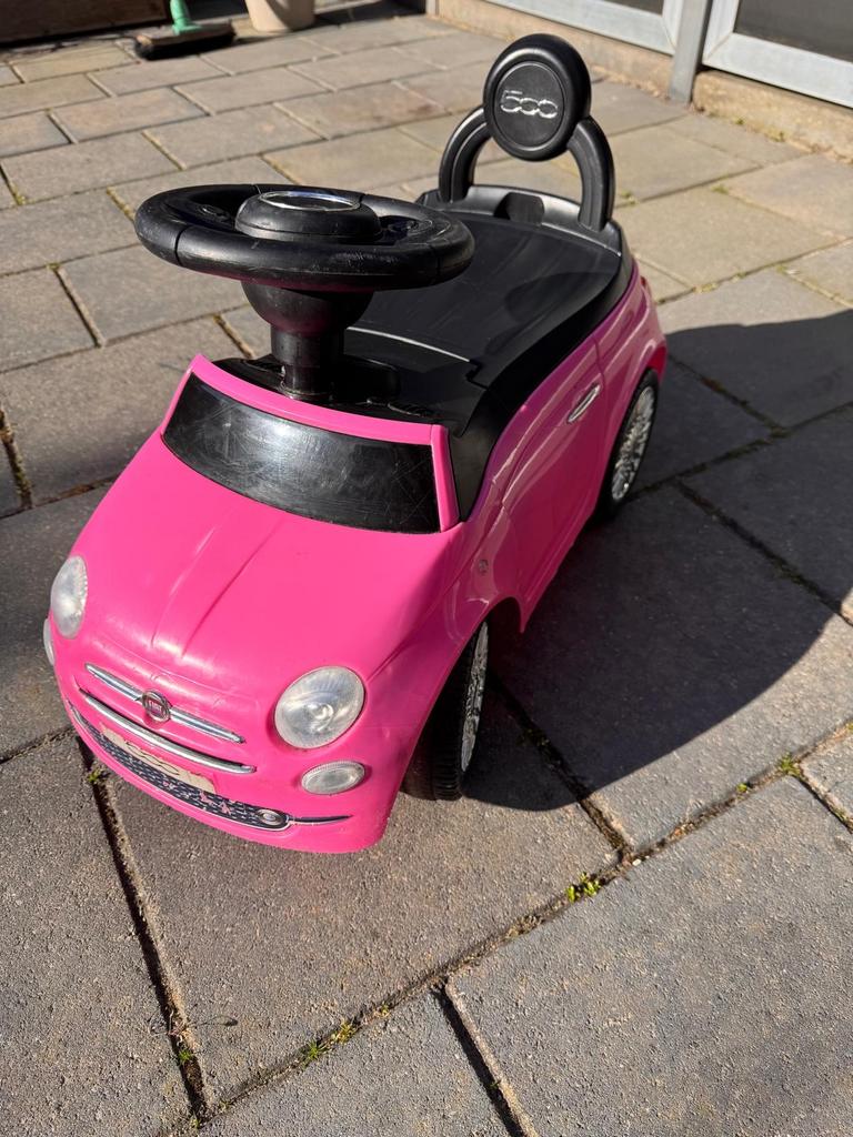 Roze Fiat 500 loopauto, Ophalen of Verzenden, Gebruikt, Loopvoertuig