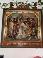 Antiek Frans Statie Paneel - Gips Reliëf Kerkkunst, Ophalen