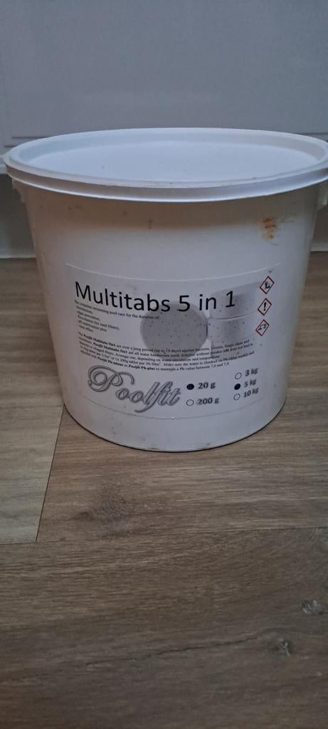 Poolfit Multitabs 5 in 1 - 5kg, Tuin en Terras, Minder dan 80 cm, Overige typen, Rond, Nieuw