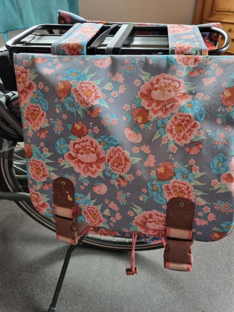 Dubbele fietstas, Ophalen of Verzenden, Gebruikt