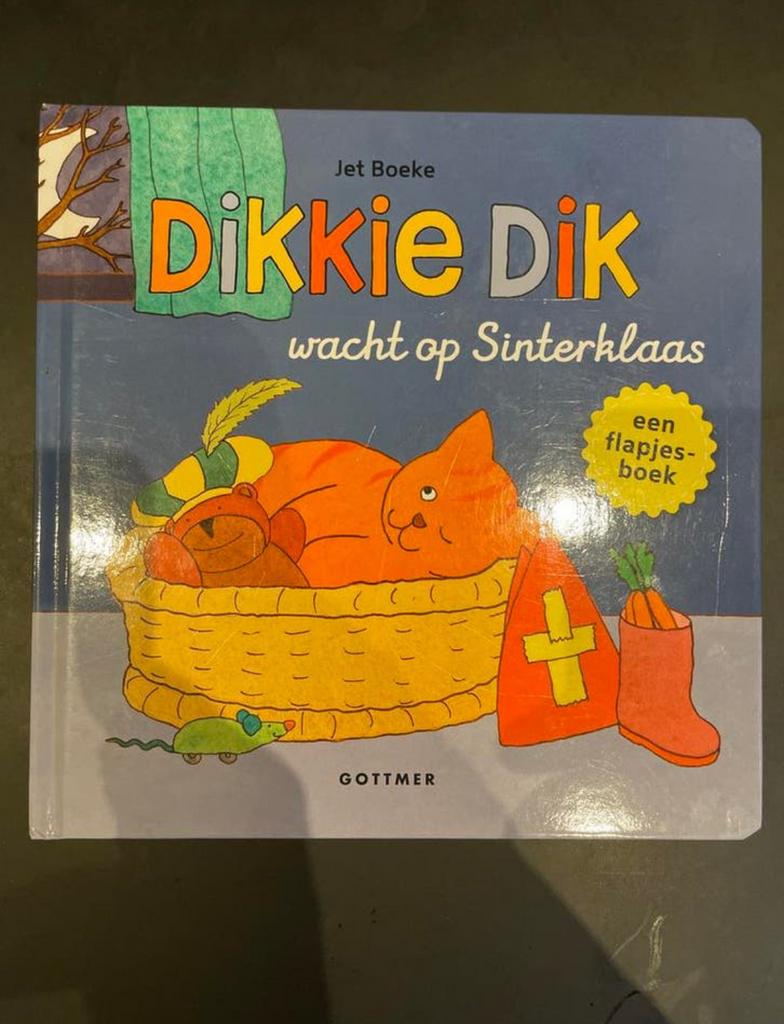 Dikkie Dik wacht op Sinterklaas - Flapjesboek, Ophalen of Verzenden, Zo goed als nieuw, Uitklap-, Voel- of Ontdekboek, 1 tot 2 jaar