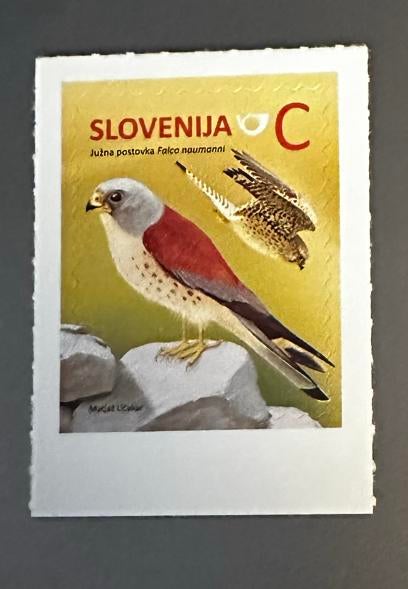 Slovenië 2014 postfris met valk roofvogels vogels, Ophalen of Verzenden, Overige landen, Postfris