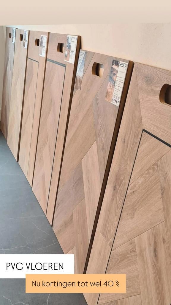 PVC VLOEREN HOGE KWALITEIT EN HOGE KORTINGEN!, Ophalen, 75 m² of meer, Overige typen, Pvc vloer Plak Belakos Palazzo Click PVC vloeren