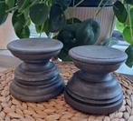 2x robuuste kandelaar, Huis en Inrichting, Woonaccessoires | Kandelaars en Kaarsen, Ophalen of Verzenden, Overige materialen, Minder dan 25 cm