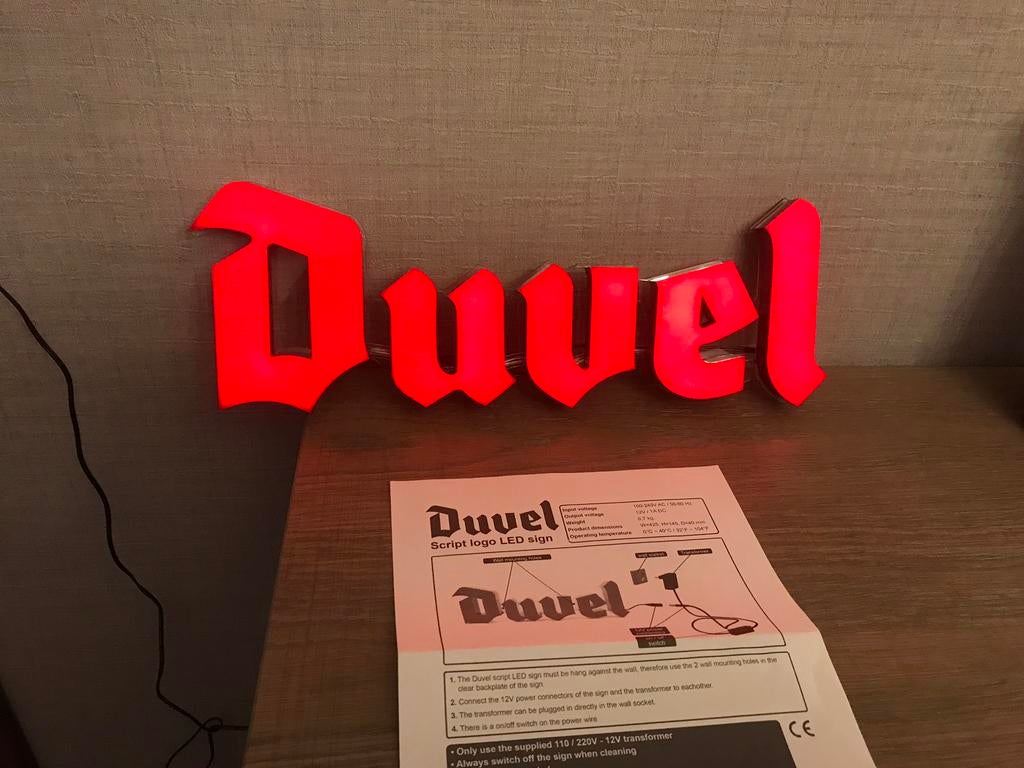 Duvel LED lichtreclame, nieuw, Verzamelen, Ophalen of Verzenden, Nieuw, Lichtbak of (neon) lamp