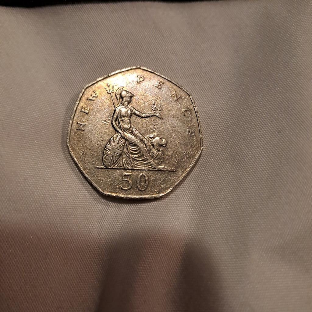 Britse 50 New Pence munt uit 1979, Postzegels en Munten, Munten | Europa | Niet-Euromunten, Ophalen of Verzenden, Overige landen