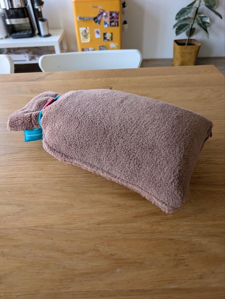 Qnuss Infrarood Warmtekussen (Teddy Bruin) – Draadloos, Ophalen of Verzenden, Zo goed als nieuw, Bruin, Vierkant