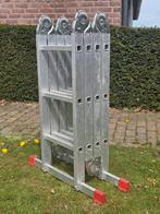 Multifunctionele ladder en steiger - 3.70m werkhoogte, Ophalen, Zo goed als nieuw, Ladder, Opvouwbaar of Inschuifbaar