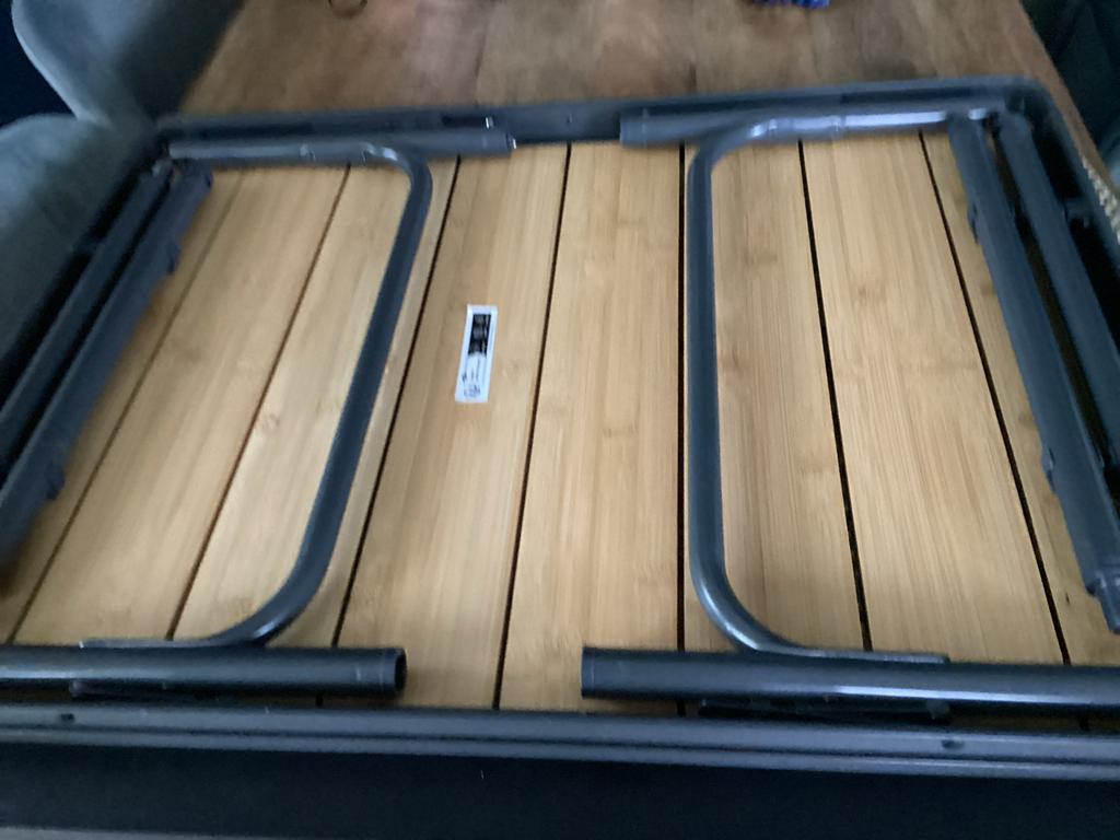 Opklapbare bamboe tafel, Ophalen of Verzenden, Gebruikt
