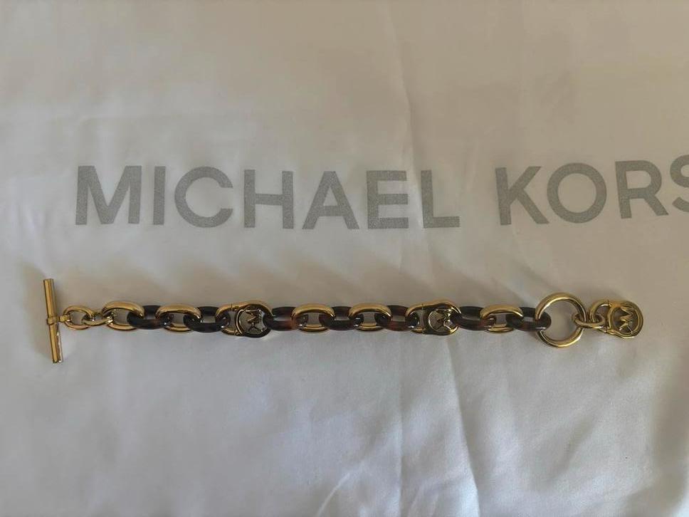 Michael Kors Armband Goud/Bruin, Ophalen of Verzenden, Nieuw, Goud