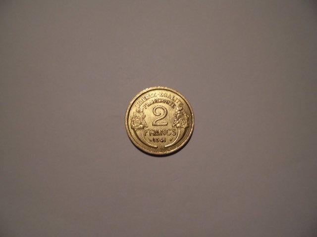 1 munt Frankrijk 2 frank 1941, Ophalen of Verzenden, Frankrijk, Losse munt