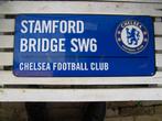 Bord CHELSEA FOOTBALL CLUB, metaal, blauw 40x18 cm, Ophalen of Verzenden, Zo goed als nieuw, Buitenlandse clubs, Poster, Plaatje of Sticker