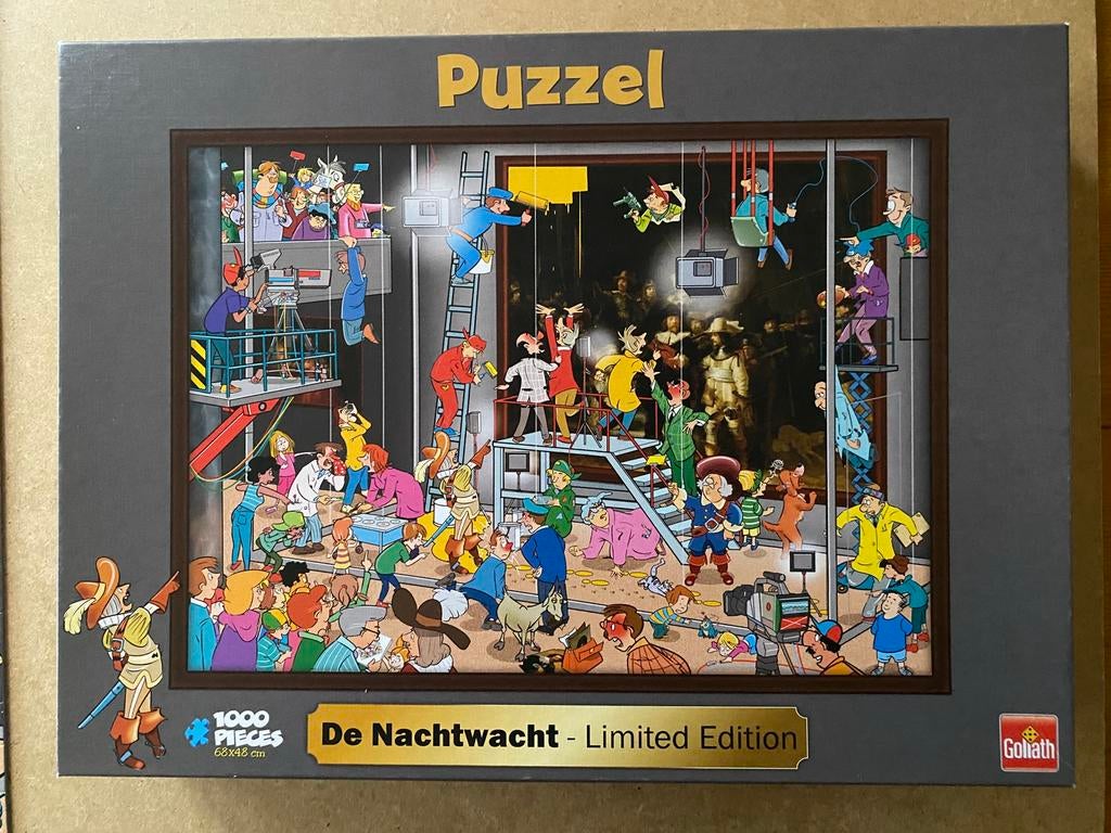Puzzel Gallery Edition De Nachtwacht 1000st z.g.a.n., Hobby en Vrije tijd, Denksport en Puzzels, Ophalen, 500 t/m 1500 stukjes