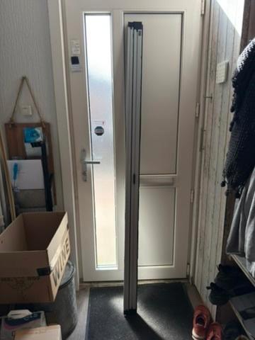 Plissé hordeur, Doe-het-zelf en Verbouw, Deuren en Horren, Gebruikt, Hordeur, 200 tot 215 cm, Minder dan 80 cm, Kunststof, Metaal