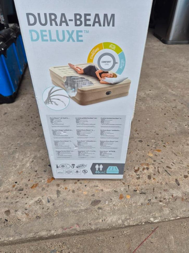 Intex Dura-Beam Deluxe Ultra Plush Luchtbed 2-persoons, Caravans en Kamperen, Luchtbedden, Nieuw, 2-persoons, Ingebouwde pomp