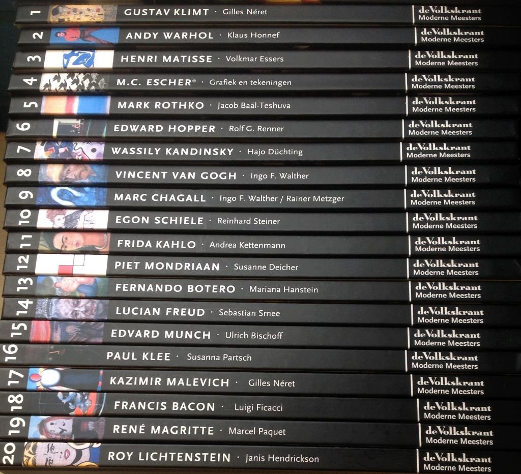 Moderne Meesters 20 x hardcovers Taschen / De Volkskrant, Boeken, Verzenden, Zo goed als nieuw, Schilder- en Tekenkunst, Diverse auteurs
