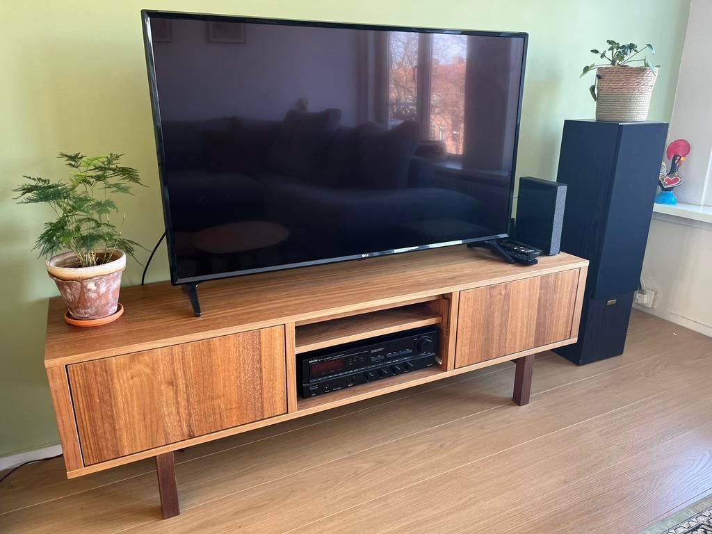 IKEA Stockholm TV meubel + bijzettafels, Huis en Inrichting, Ophalen, Gebruikt, 150 tot 200 cm, Eikenhout