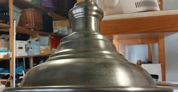 Metalen hanglamp, Ophalen of Verzenden, Gebruikt