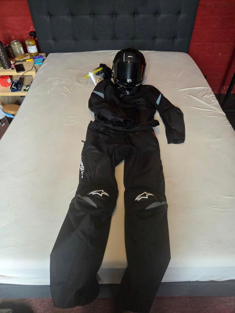 Complete motor kleding set - jas, broek en helm, Motoren, Kleding | Motorkleding, Jas | textiel, Heren, Ophalen of Verzenden, Alpinestars