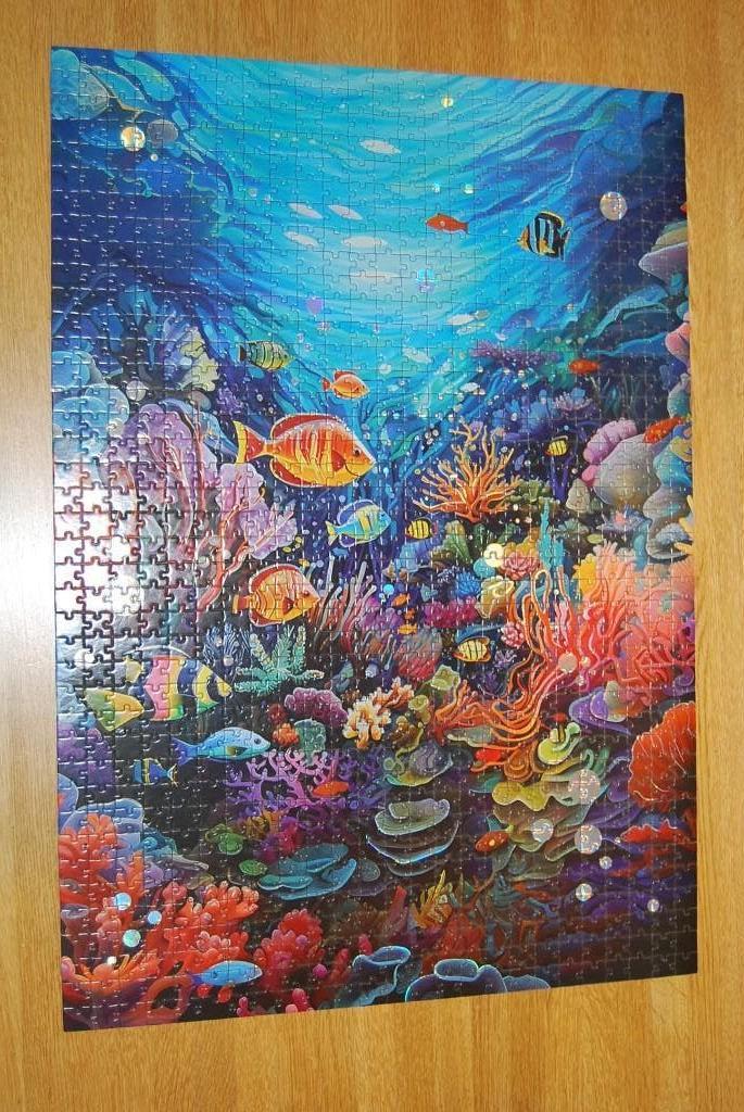 Puzzel van holographic Aquarium., Ophalen of Verzenden, 500 t/m 1500 stukjes, Zo goed als nieuw, Legpuzzel