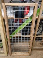 Gaaspaneel met houten kader 60x130cm (2 stuks), Tuin en Terras, Tuinhekken en Hekwerk, Ophalen, Gebruikt, Hout, Overige typen