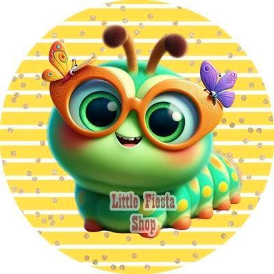 L1346 icing frosting rupsje 18cm eetbare taart print, Hobby en Vrije tijd, Taarten en Cupcakes maken, Nieuw, Versiering, Taarten