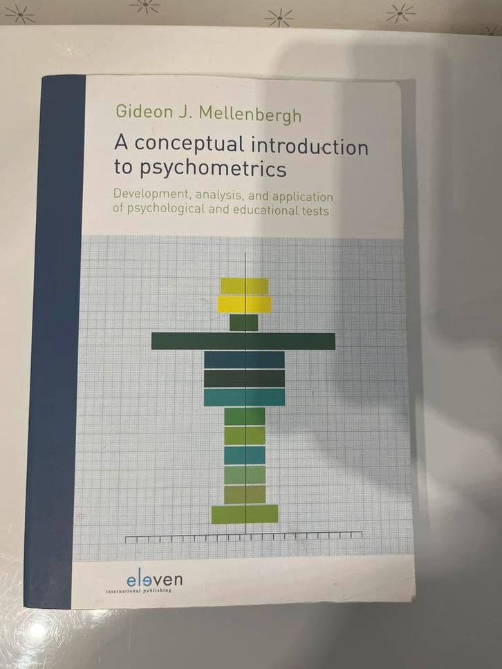 A Conceptual Introduction to Psychometrics - Gideon J. Melle, Boeken, Studieboeken en Cursussen, Zo goed als nieuw, WO, Gamma