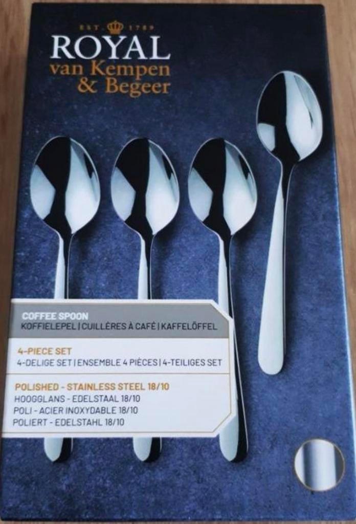 Royal Van Kempen & Begeer Koffielepels, Nieuw, Ophalen of Verzenden, Rvs of Chroom, Vaatwasserbestendig