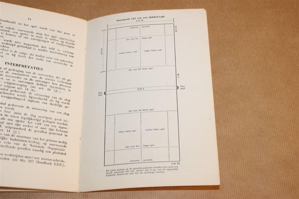 Badminton Spelregels — Vintage Boekje ca. 1960, Ophalen of Verzenden, Gelezen, Watersport en Hengelsport